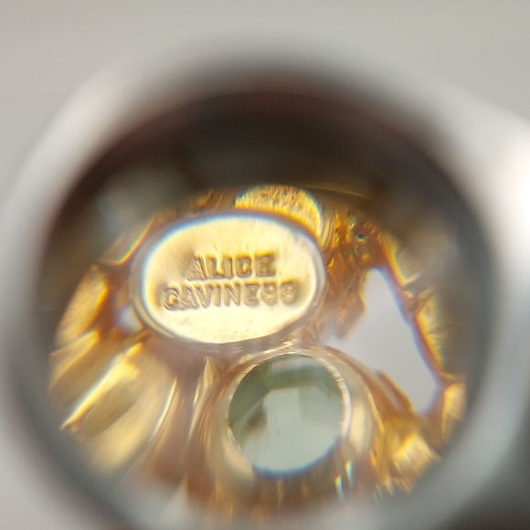 ALICE CAVINESS Green URANIUM GLASS Butterfly Vintage Glower Brooch Pin EVC - Picture 10 of 15